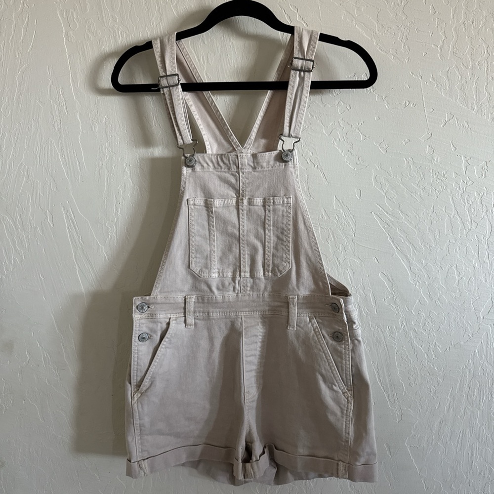 American Eagle Beige Denim Overalls